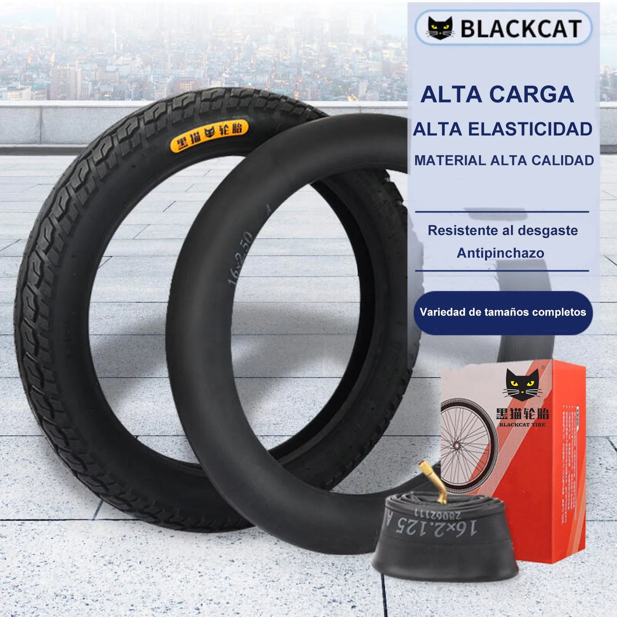 Black cat 16×2.5 air chamber (pack of 5)