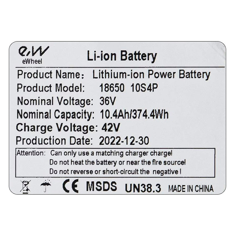 Bateria externa 36V 10,4Ah