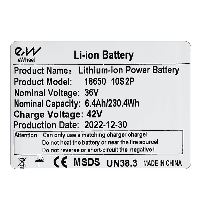 Bateria externa 36V 6.4Ah