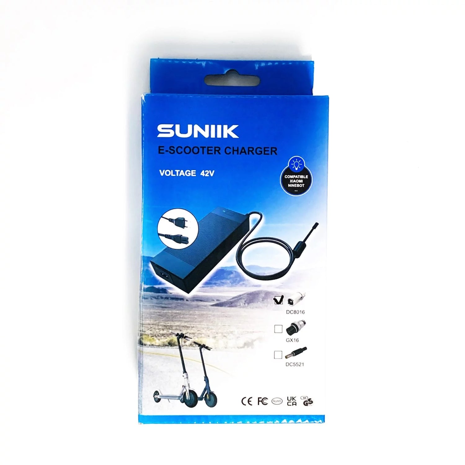 Charger for Xiaomi and Ninebot ES (42V 2A) (Premium Fanless Version)