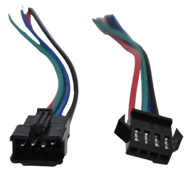 SM 4 Pin Male and Female Cable Connector (Pack of 5 Pairs)