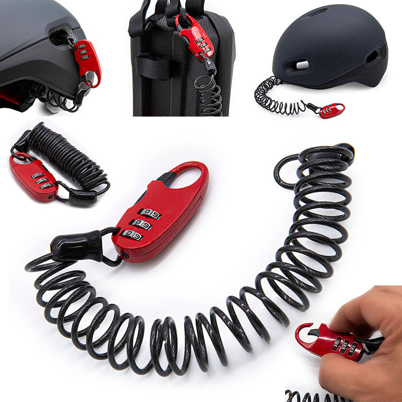 Cadeado para capacetes e bolsas