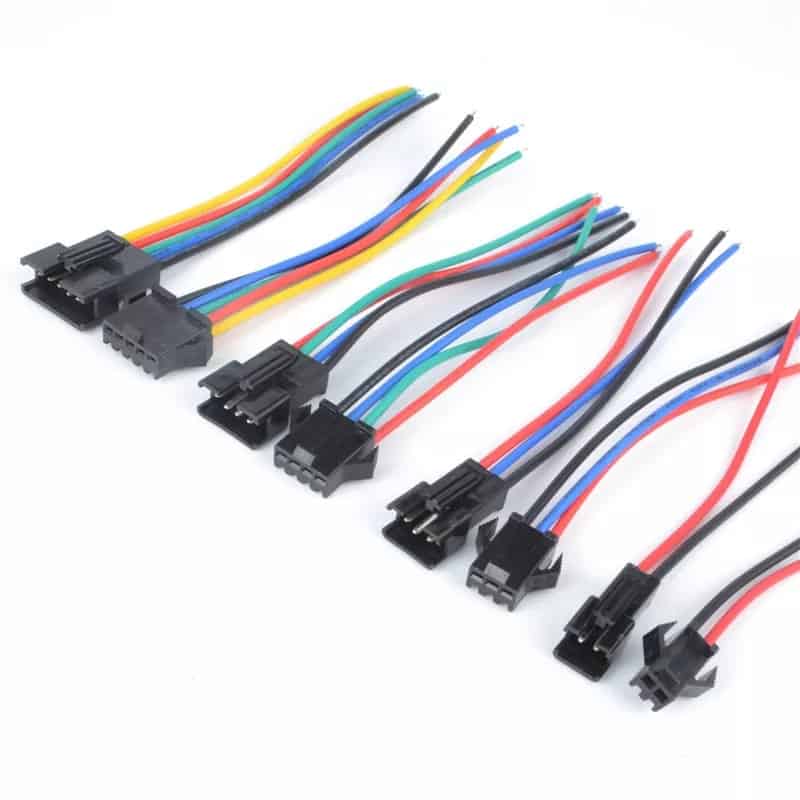 Conector com cabo SM macho e fêmea – pacote de 5 pares