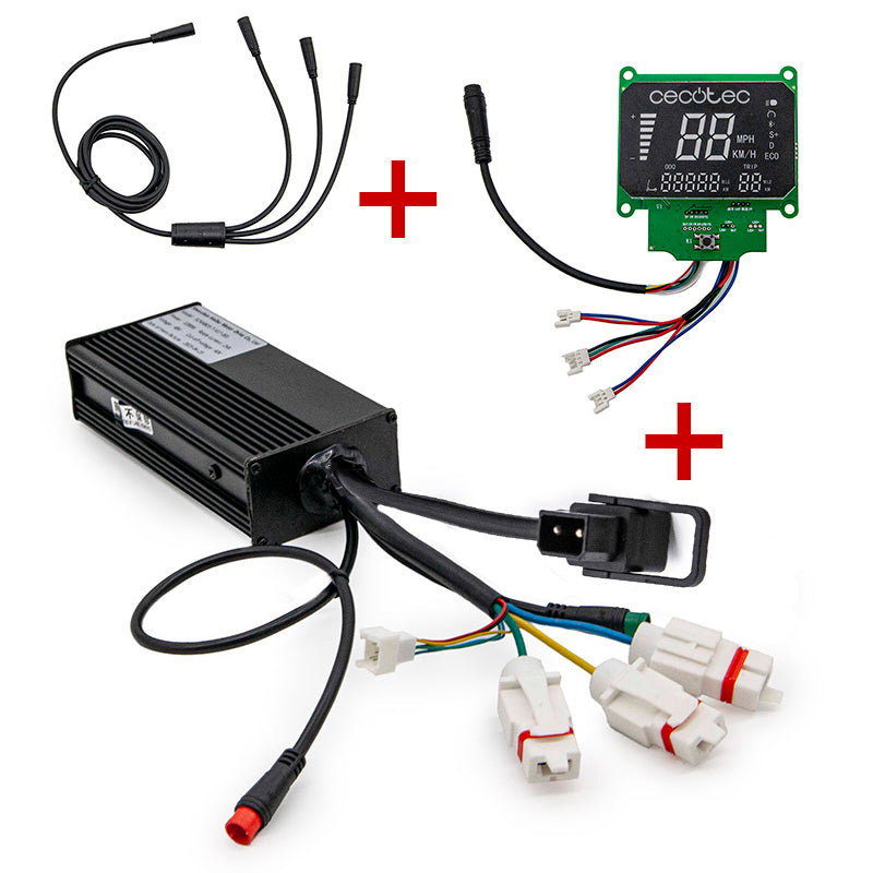 Kit controlador + tela 48V 1200W para Cecotec Bongo Z (Conector C18)