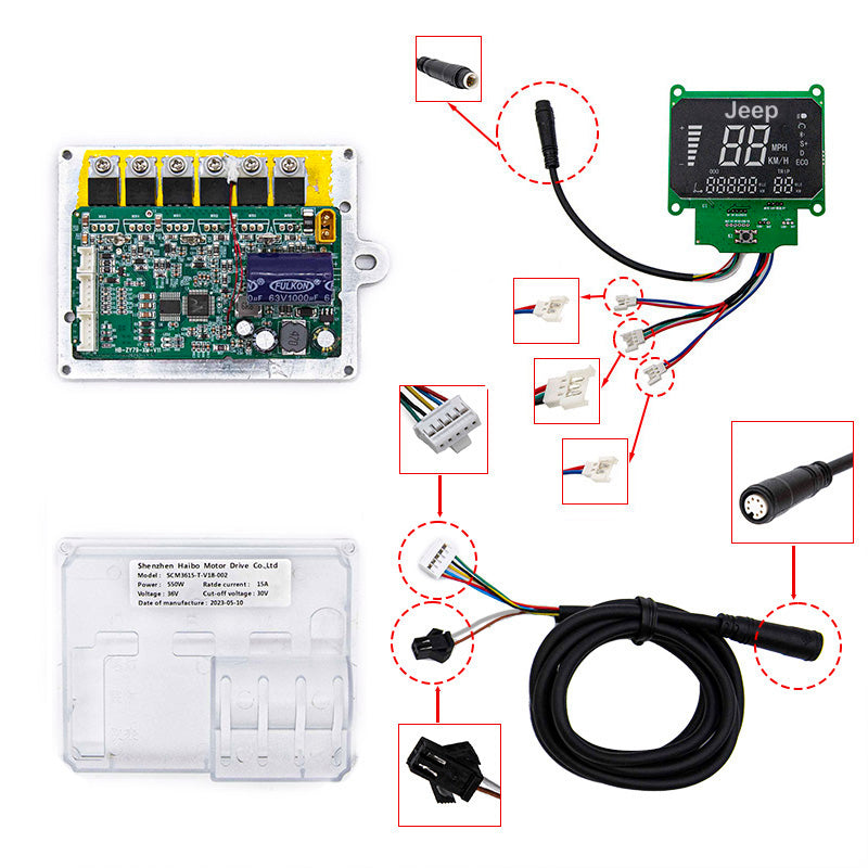 Controlador + kit de tela 36V 550W para Jeep