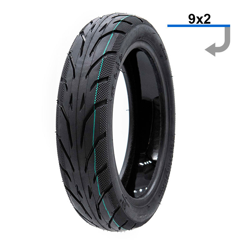 cityroad 9×2 pneu tubeless com gel anti furo
