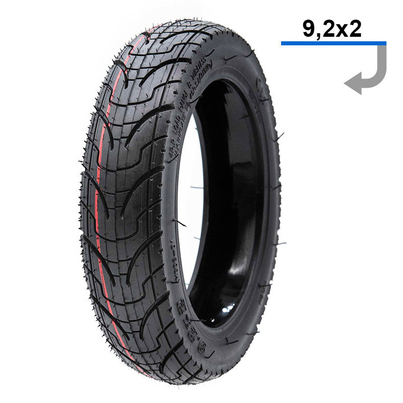 9.2×2 Pneu tubeless com gel anti furo