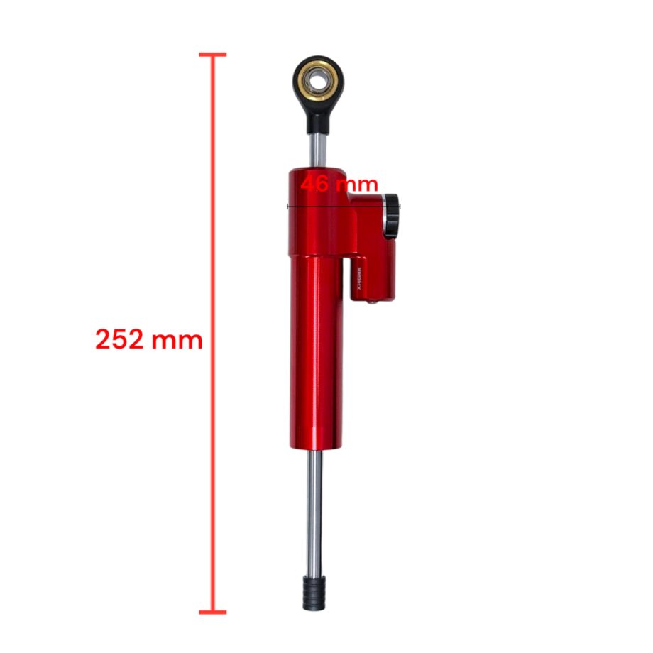 Amortecedor vermelho de direção