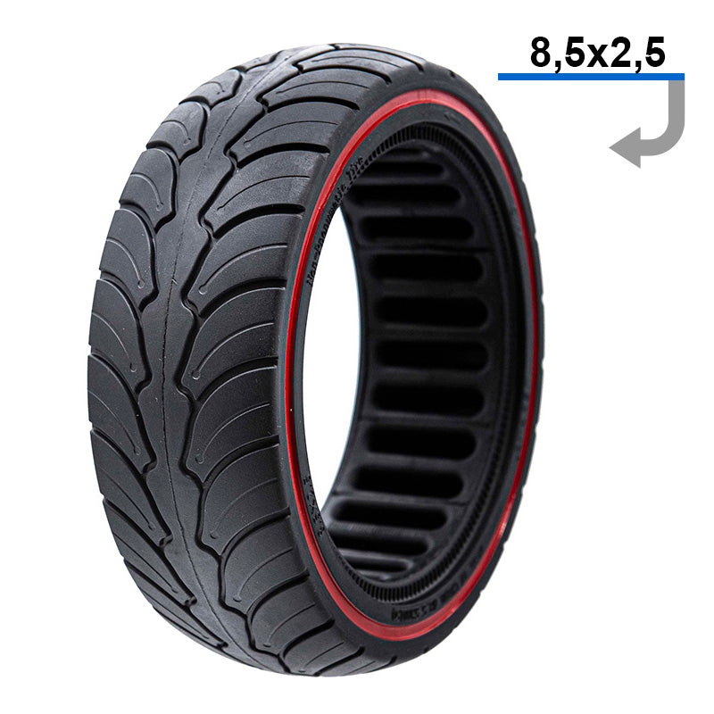 Roda maciça ultraleve 8,5×2,5 – Linha vermelho (válido para Dualtron Mini)