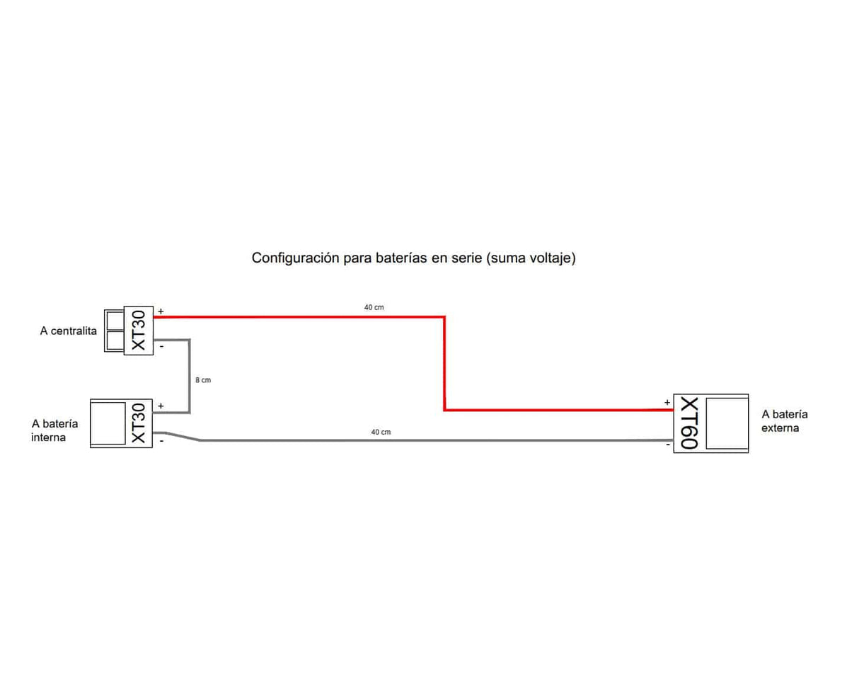Cabo de conexão serial para bateria externa