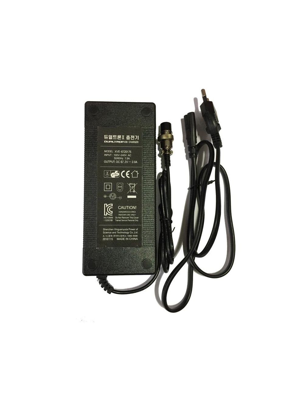 Carregador para Bateria Adicional para Dualtron X II (3 pinos - 12,6V - 5A máx.)