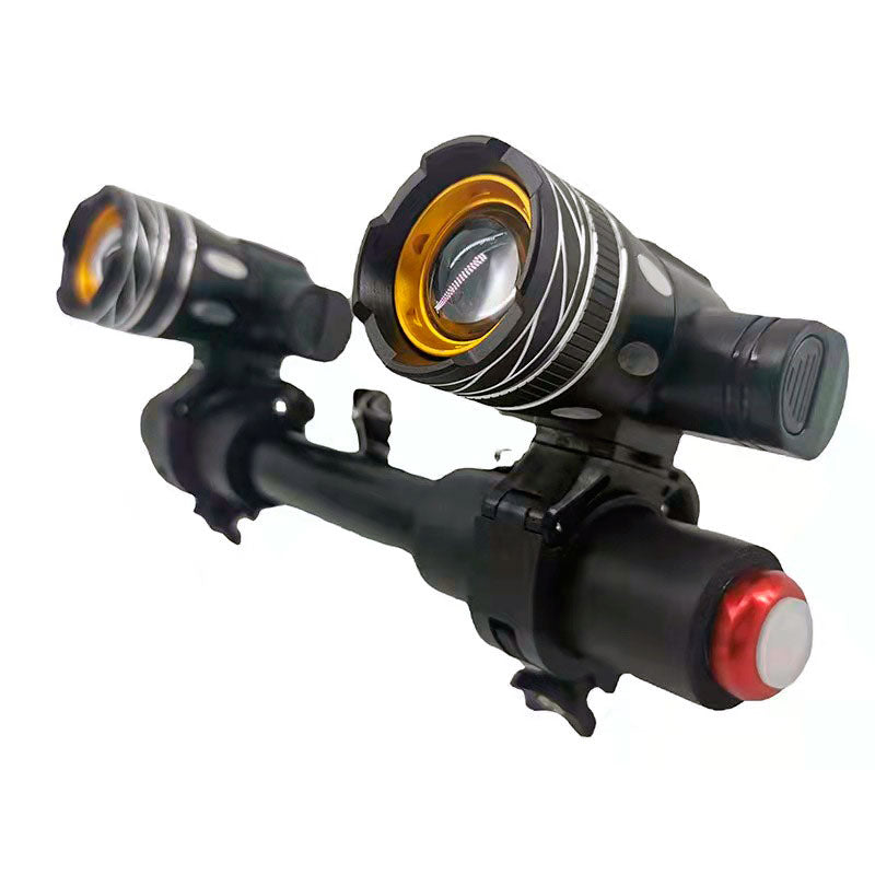 Faróis de led recarregáveis com guidão