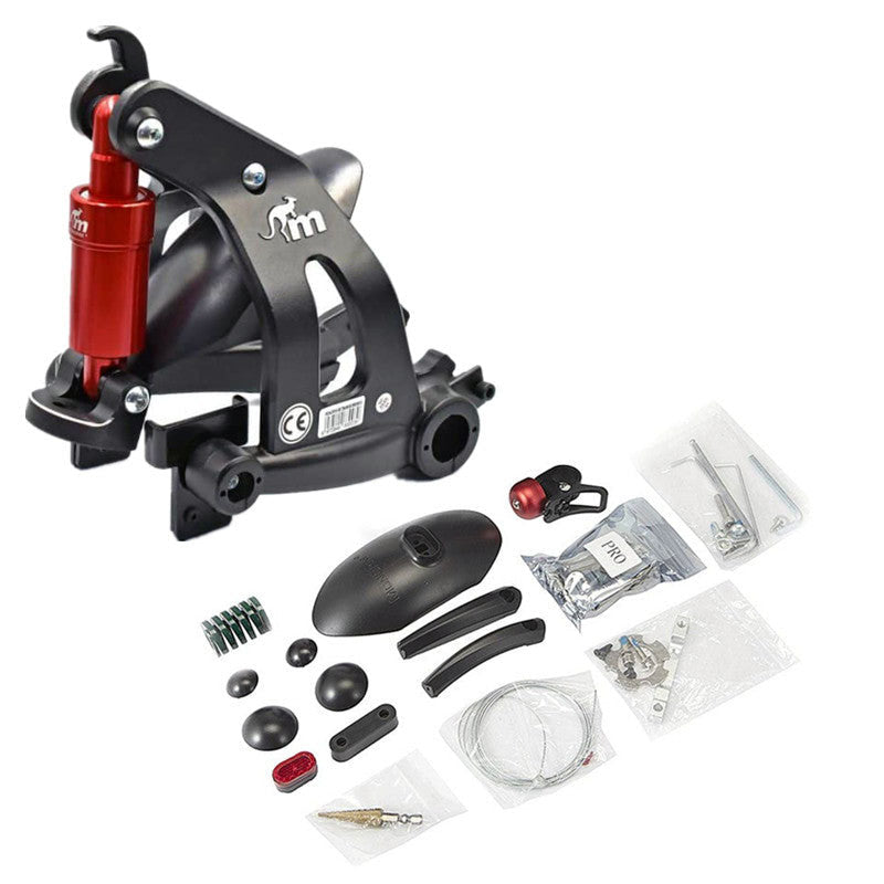 Suspensão traseira Monorim MR1 – Preto/vermelho (2025