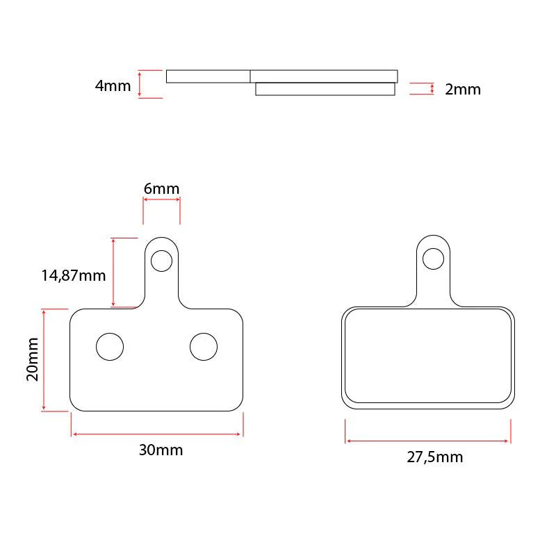 Pastilhas RT004 ( 2 pares )