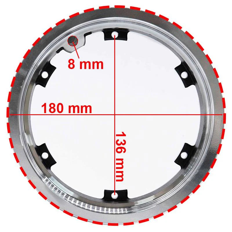 Aro de 6,5" e moldura de 52 mm (DUALTRON THUNDER 1, 2 E 3)