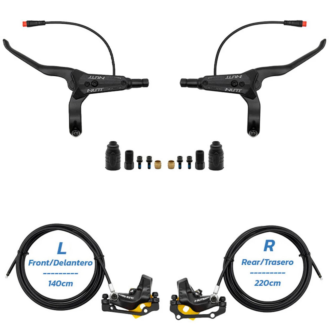 Kit de Freio Hidráulico Preto Y5 ( 4 pistões)