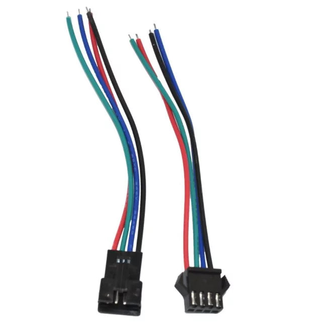 SM 4 Pin Male and Female Cable Connector (Pack of 5 Pairs)