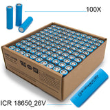 Li-ION EVE ICR18650-26V 2550mAh – 7,65A – CAIXA COM 100 UNIDADES