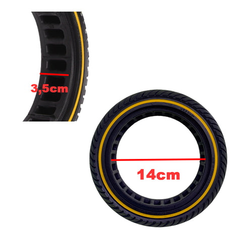 Yellow 8.5×2 ultralight solid wheel