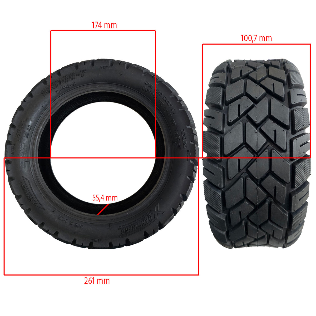 100/55-7 Tubeless Offroad [Xuancheng]