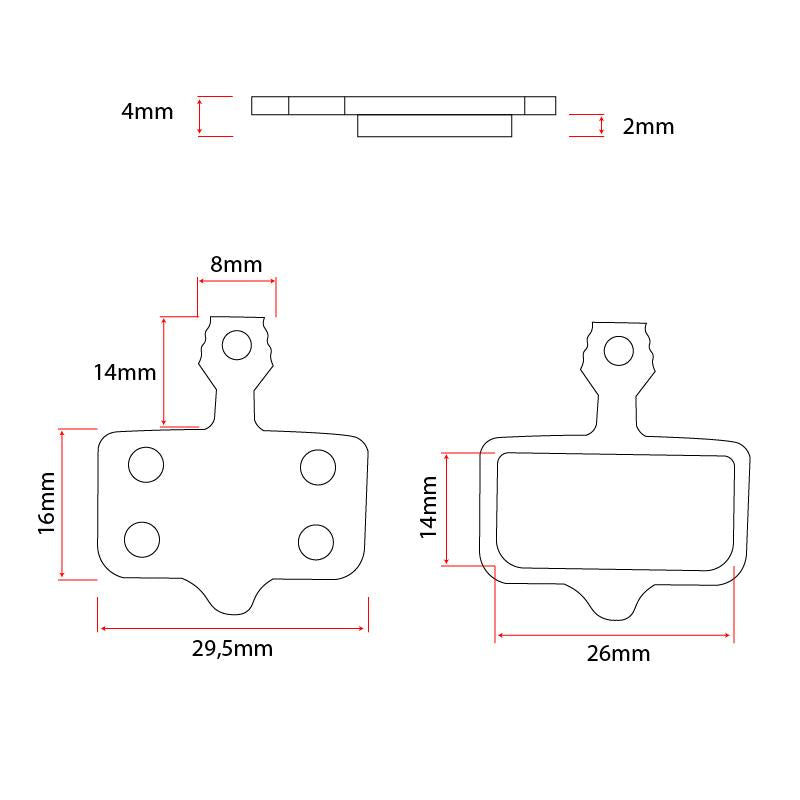 Pastilhas 2 conjuntos (kukirin c1 pro)